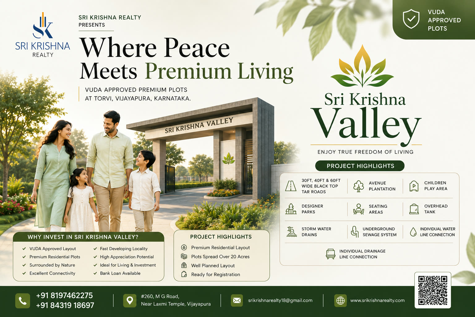 Sri Krishna Valley project brochure listing highlights and contact details