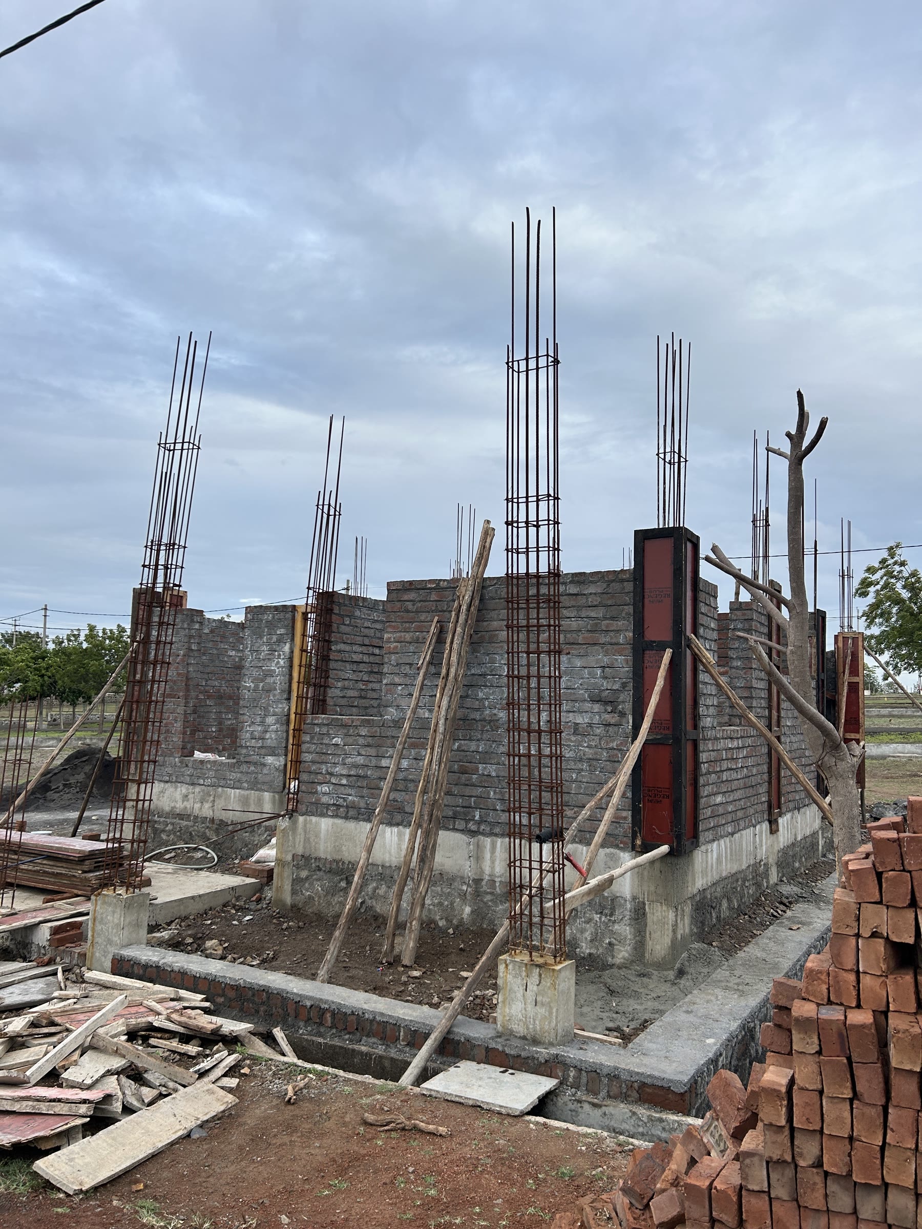Completed structure ready for finishing at a Sri Krishna Realty build